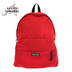 BALENCIAGA Explorer red black canvas backpack